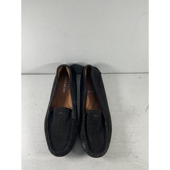 Coach Black Leather Casual Driver Loafers Women's Size 7.5B Preowned - Picture 3 of 9